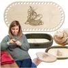 Crochet Basket Base, Oval, 15x30cm. Crochet Moses Basket.