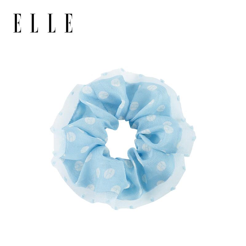 ELLE Fashion French Polka Dot Hair Tie, Ponytail Holder, Hair Band, Gift for Girlfriend