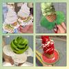 60 Pcs Anti-Drip Paper Tray For Ice Cream Cone Flower Shape Paper Drip Proof Ice Cream Holder Card
