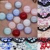 20pcs 10/12mm High Quality Silver Powder Resin Loose Beads Glossy Star DIY Semi-circle Patch DIY Jewelry Accessories