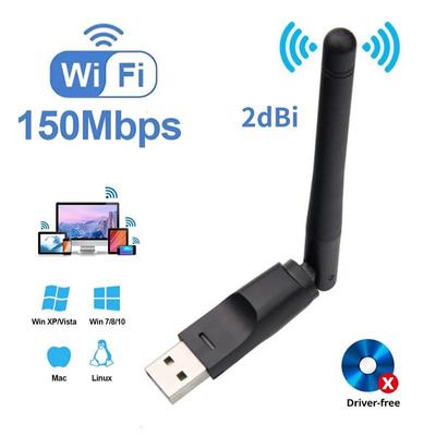 USB-адаптер Wi-Fi 150 Мбит/с, беспроводная сетевая карта 2,4G, LAN, Wi-Fi-приемник, ключ с вращающейся антенной 802.11 b/g/n 8188ETV для ПК, ноутбука