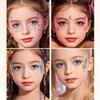 5 Sheets Glitter Butterfly Eye Stickers, Temporary Face Tattoos for Kids, Cartoon Decals for Festival Makeup, Party Decor
