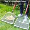 Sand Sieve Shovel 4mm/12mm Mesh Steel Farm Sieve Portable Sand Scoop Garden Harvest Sieve Strainer Tool for Soil Beach Picking Up Shells