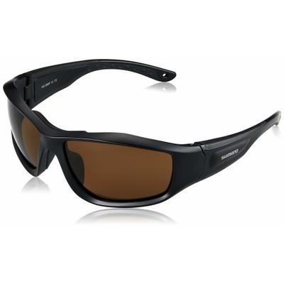 SHIMANO Fishing Polarized Sunglasses Floating Fishing Glasses Matte Black Brown HG-064P