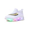 2020 New Children's LED Light Shoes Girls Boys Fly Weaving Breathable Sports Shoes Socks Shoes Feather Toddler Shoes