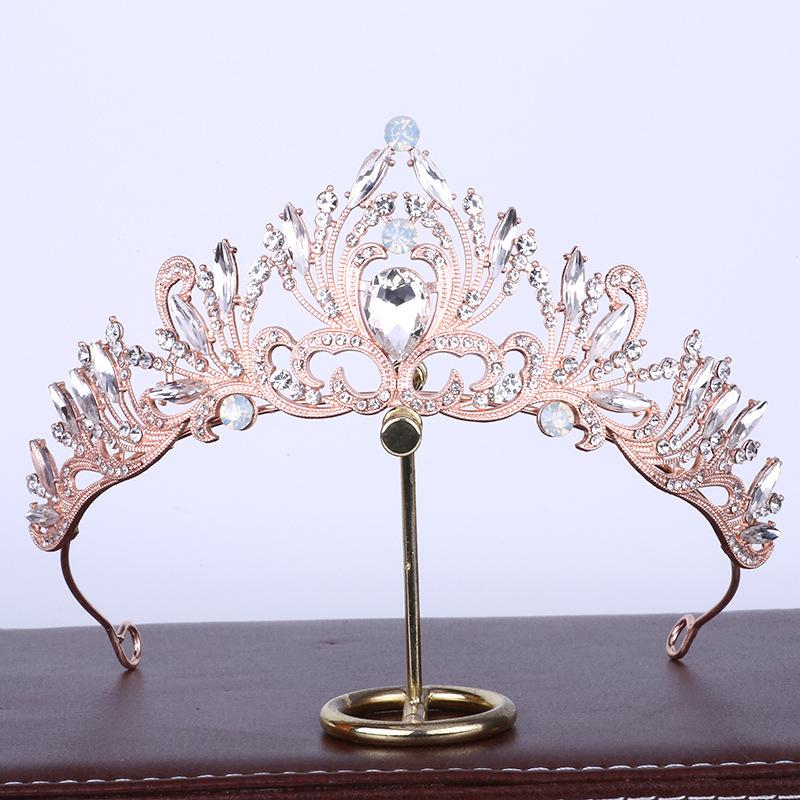 Свадебный головной убор, роскошная новая корона, свадебное платье в стиле барокко, аксессуары для волос с короной на день рождения