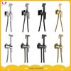 Brass Portable Hot and Cold Toilet Bidet Faucet Set Brushed Gold Handheld Toilet Bidet Sprayer Hygienic Shower Cleaning Home