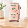 Кошелек Coffee Club с принтом, на длинной молнии, вместительный держатель для карт, унисекс клатч-сумка, модный кошелек-монетница на молнии, подходит для повседневного использования, Отличный