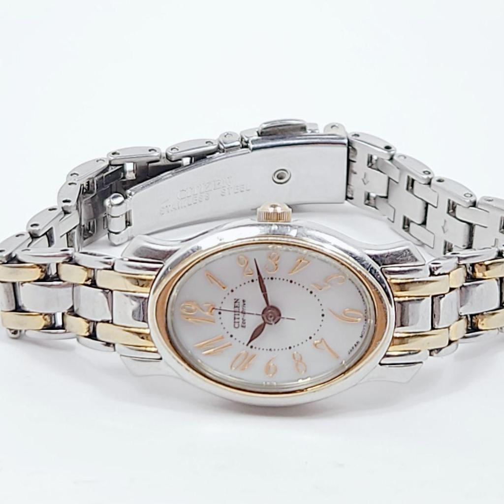 Б/у Citizen Eco Drive Круглые Солнечные Часы Рабочие Комбинированный Цвет