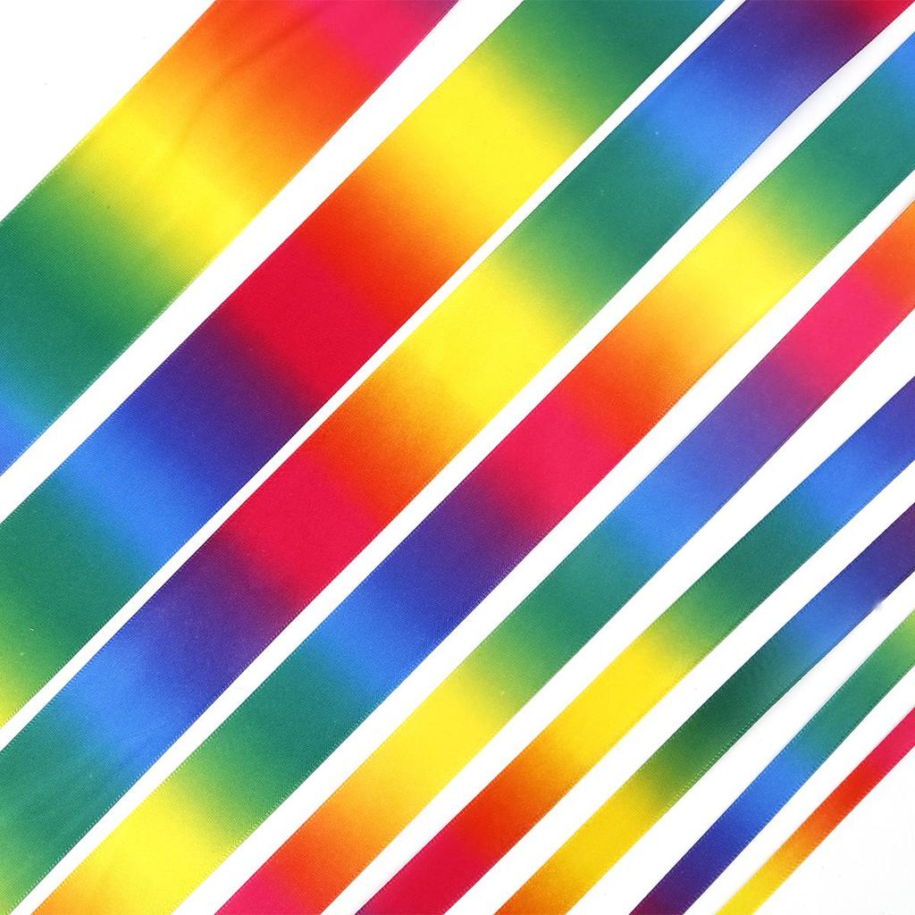 Шелковистые ленты в крупный рубчик градиентного цвета, украшения для свадьбы, фестиваля, вечеринки, бант, открытка, подарочная упаковка, принадлежности