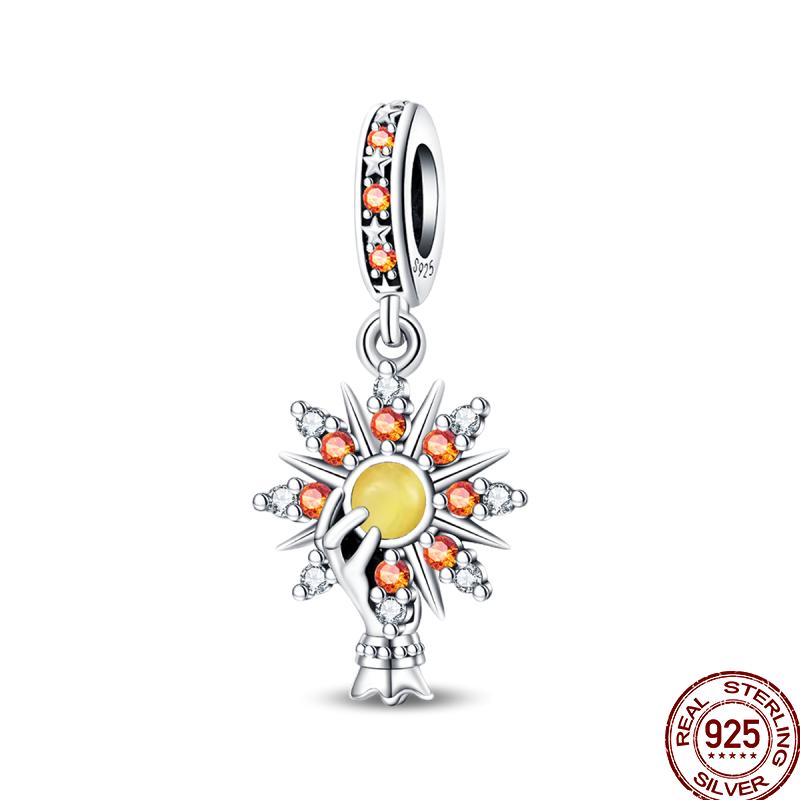 Медь Таро Звезда Луна Солнце Крест Библия Святое Благословение Амулет Бусины Подходят 3 мм Пан Оригинальный Браслет Сделай сам Подарок