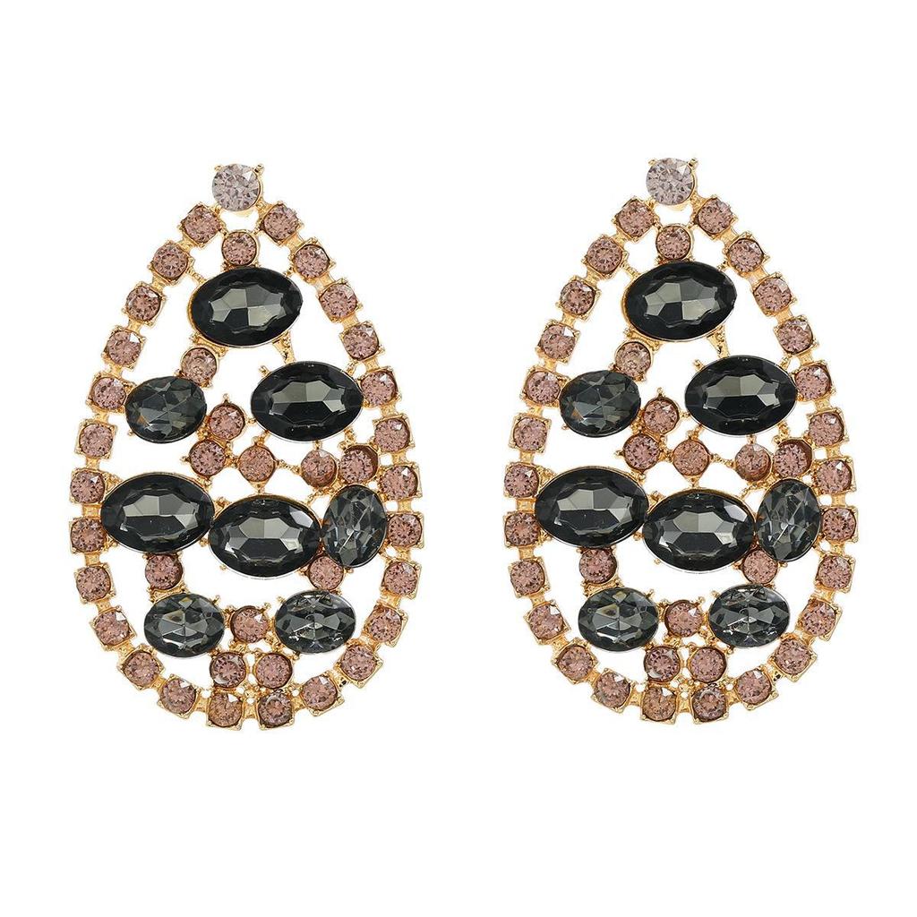 Teardrop Rhinestone Diamond Earrings for Women - Elegant Party Accessories