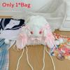 Drawstring Tie Bow Rabbit Shoulder Bag Backpack For Casual Outings Gift Cute