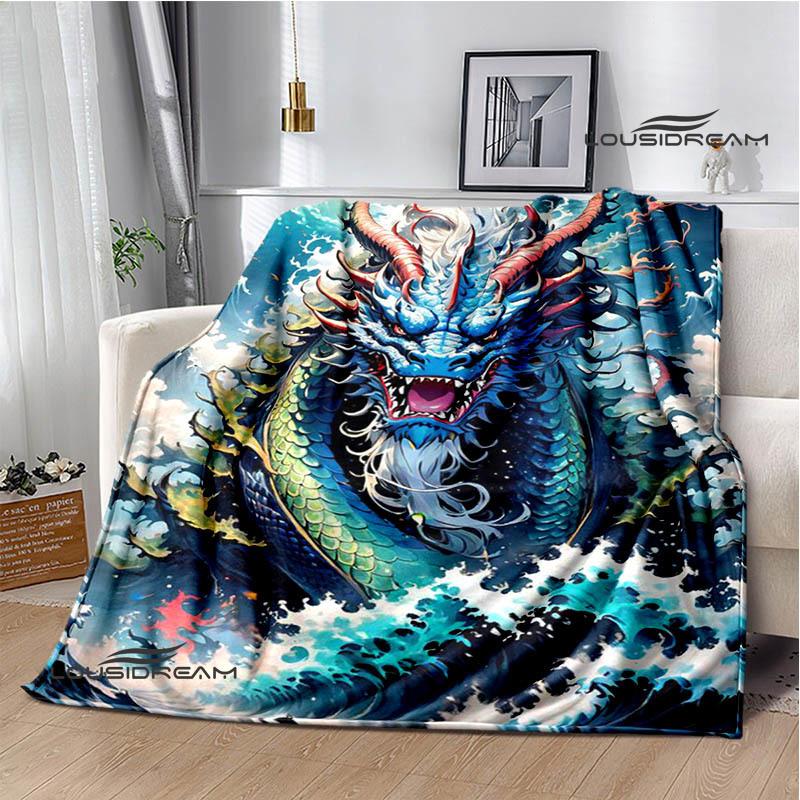3D ретро-дракон Печатное одеяло Фланелевое Теплое одеяло Мягкое и удобное одеяло постельные принадлежности покрывало Подарок на день рождения