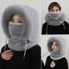 Windproof Hat for Women, Autumn and Winter Cycling, Keeping Warm and Ear Protecting. Outdoor One-piece Hood, Plush Scarf Mask