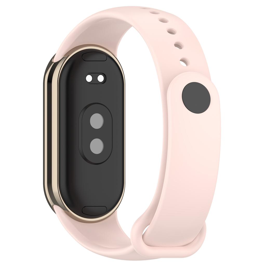 Для Xiaomi Smart Band 9 NFC/Band 9/Band 8 NFC/Band 8 Силиконовый ремешок для часов с металлическим коннектором