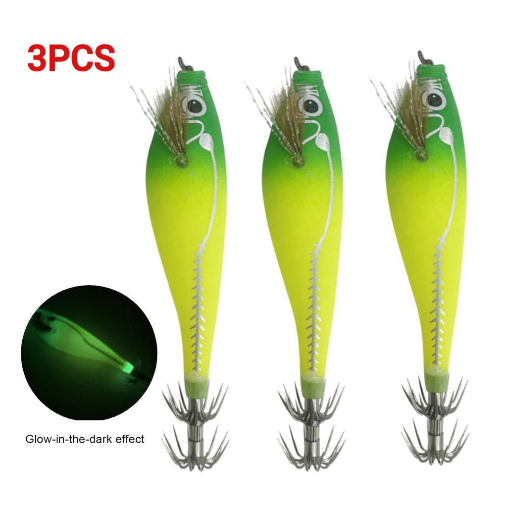 Светящаяся рыболовная приманка, светящаяся в темноте приманка для креветок, приманка для джиговой ловли, приманка для рыбалки в виде кальмара для осьминога, поддельные рыболовные снасти для каракатицы, жесткая наживка, морские приманки, снасти