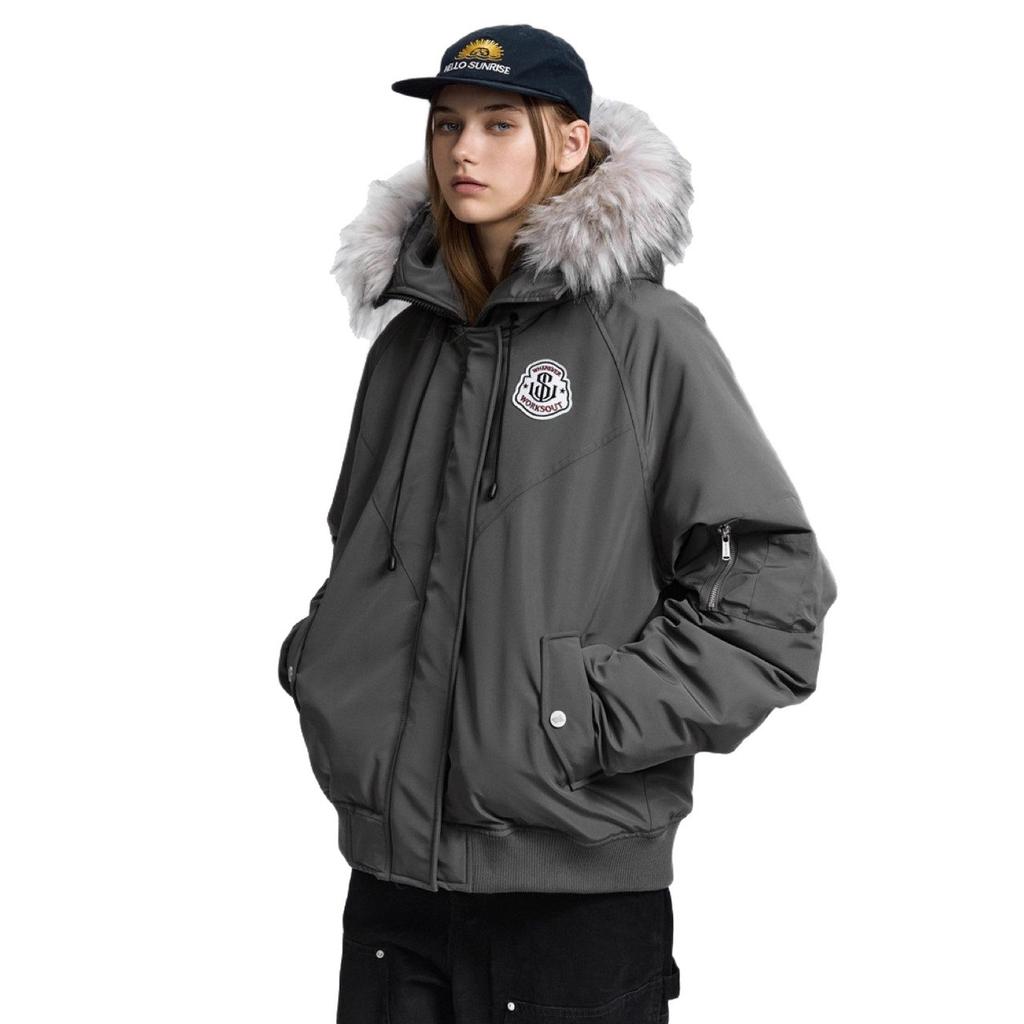 Зимние уличные парки с капюшоном мужские новые утепленные модные хлопковые куртки с меховым воротником теплые на молнии с карманами пушистые пальто