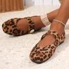 Ladies Shoes 2025 High Quality Basic Women's Flats Outdoor Casual Flats Women Round Toe Leopard Shallow Plus Size Shoes Women