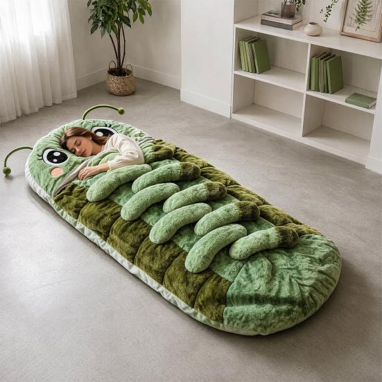 Yousheng Funny Caterpillar Sleeping Bag, Wearable Hugging Cocoon Lounger, Full Body Wrap, Cozy Sleep Sack for Naps Reading Dorm Travel
