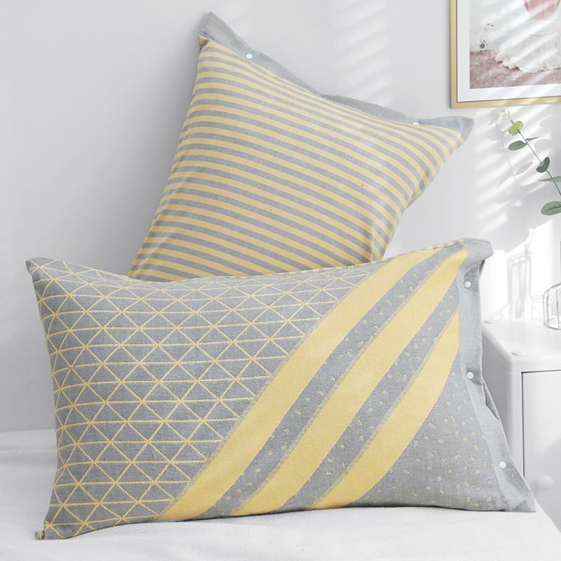 2 шт. 100% марля хлопок супер мягкая наволочка 50x75 см дышащая наволочка для пар декоративное постельное белье спальня домашнее использование