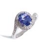 Luxury Exquisite Real Gem Natural Inclusion Quality Blue Tanzanite Ring 925 Silver Fine Jewelry Women Anniversary & Banquet Gift