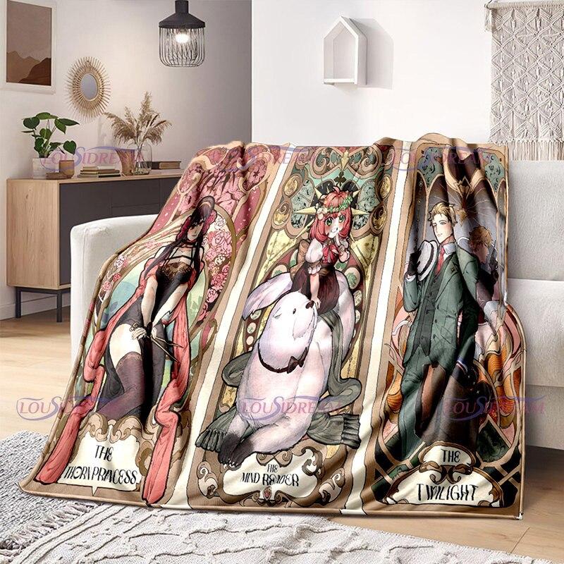 Аниме SPY×FAMILY модное фланелевое фланелевое одеяло для девочек Аня Kawaii Waku подарок для детей и взрослых диван домашний Bedspesd