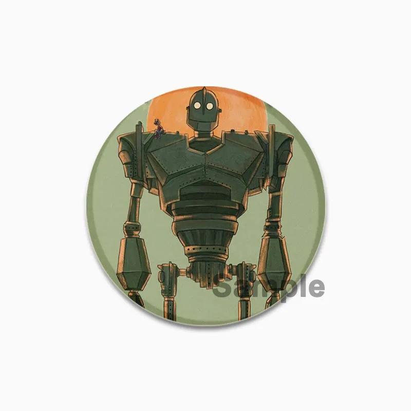 32/44/58mm Time Gear Quote Brooch On Backpack, Handmade Round Brooches, Cute Pins, Anime Icon Badges for Clothes