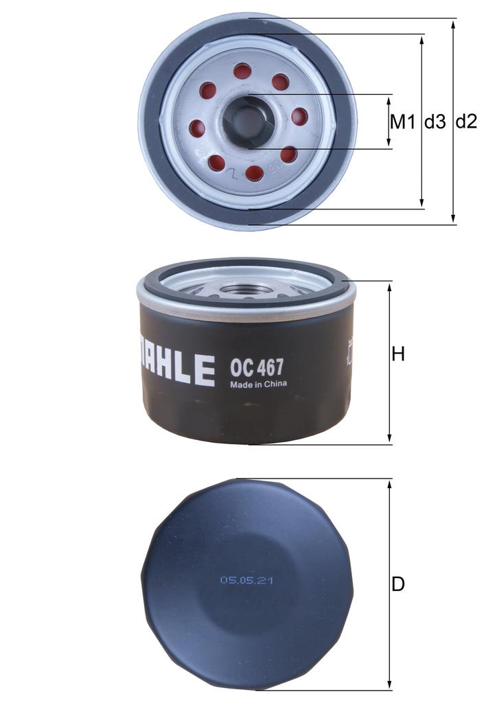 MAHLE /Oil Filter Product Number: OC467