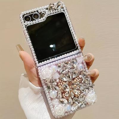 Новый складной чехол Camellia Water Crystal Butterfly для Samsung Galaxy Z Flip 6 5 4 3