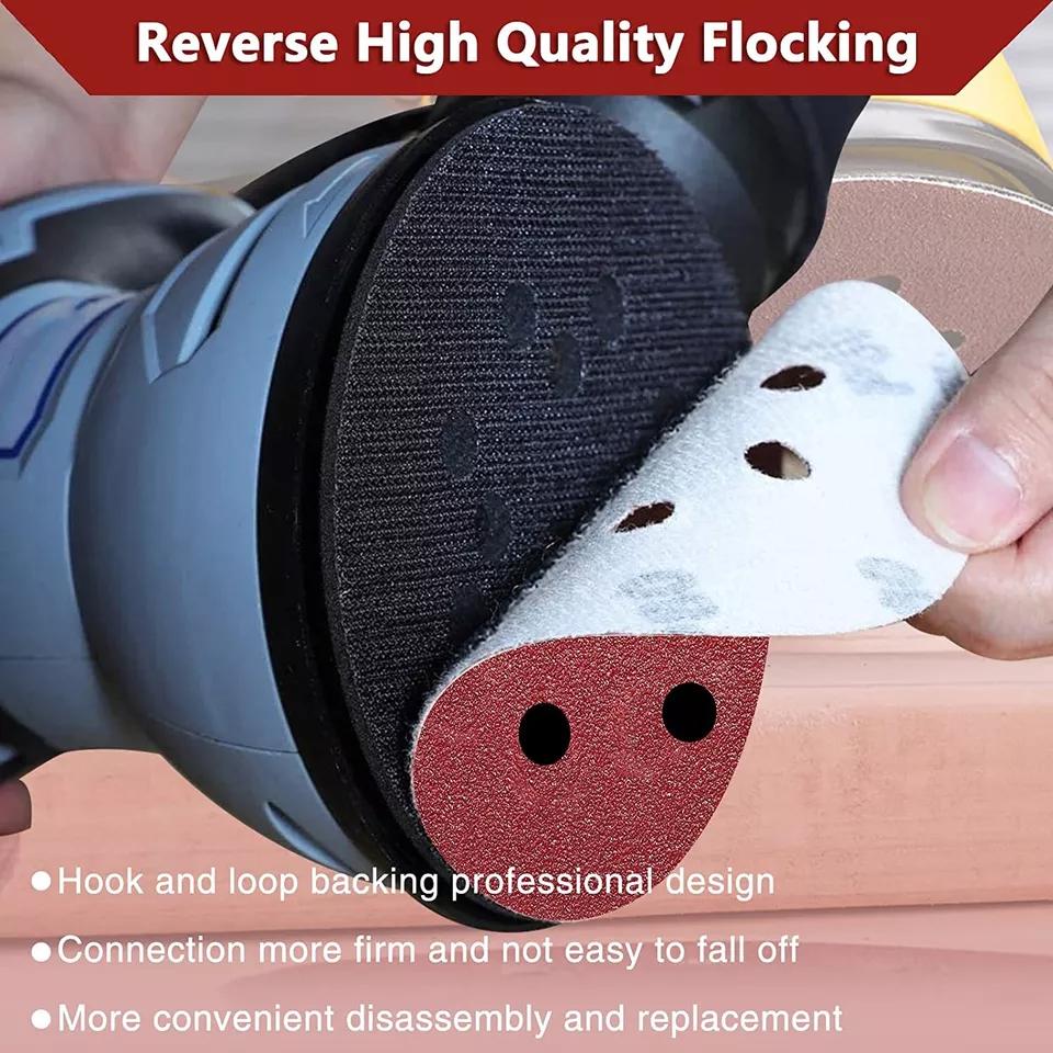Local Stock Fast Shipping 100pcs 5 Inch 8-Hole Hook Loop Sanding Discs Abrasive Discs for Random Orbital Sander 40-180 Grits