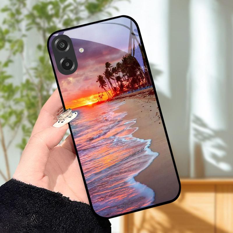 Чехол для Samsung Galaxy A07 Крутой Лев Закаленное Стекло Чехлы для Телефона Для GalaxyA07 A 07 SamsungA07 Полная Защита Камеры Чехол Capa