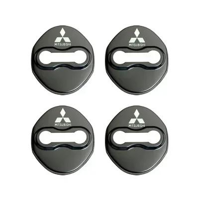 4pcs Car Door Lock Cover Protection Stickers Case for Mitsubishi Ralliart Pajero Sport Outlander ASX Lancer EX Eclipse Mirage