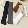 High Tube Five-Toe Socks Spring Autumn Five Finger Socks New Calf Socks  Ladies Stocking