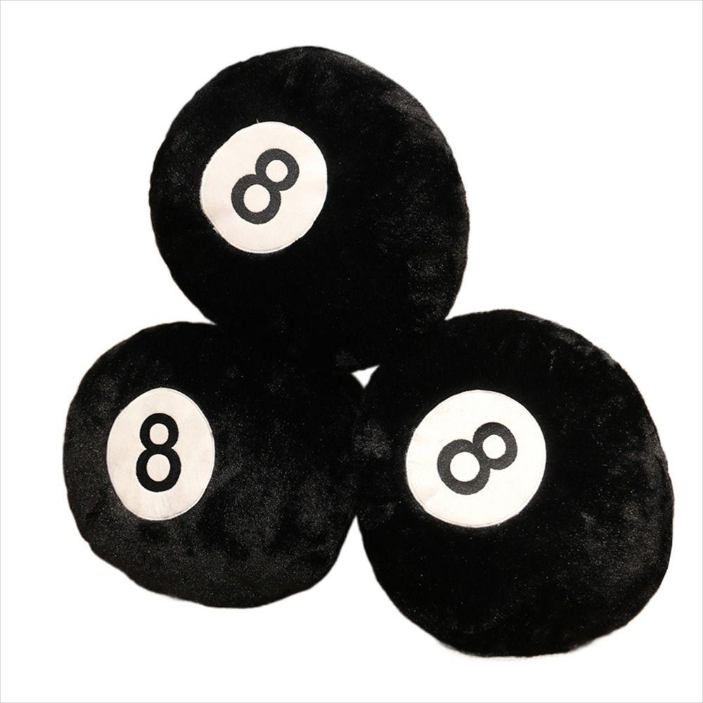 Billiards 8 Ball Plush Toy 8 Ball Plush Pillow Simulation Billiards Plush Toys 8 Ball Plushies