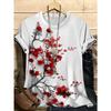 Летний топ с круглым вырезом и цветочным узором с 3D-принтом, модная повседневная женская футболка с коротким рукавом