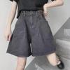 Korean Style Women's High Waist A-Line Denim Shorts - Summer Loose Fit, Wide-Leg Hot Pants