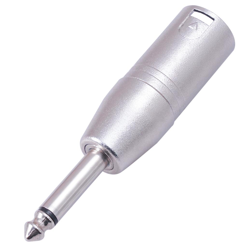 Durable Metal Housing Converter 6.35mm 1/4 Inch TRS Male To XLR Male Adapter for Microphones, Mixers, and Amplifiers