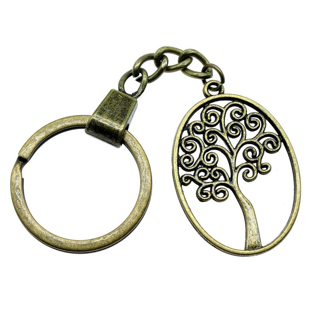 Кулон «Древо Жизни» Природа Рост Античная Бронза Металлическая Брелок Модный Подарок для Любителей Природы