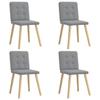 VidaXL Dining Chairs Set of 4 Light Grey Fabric 3315168