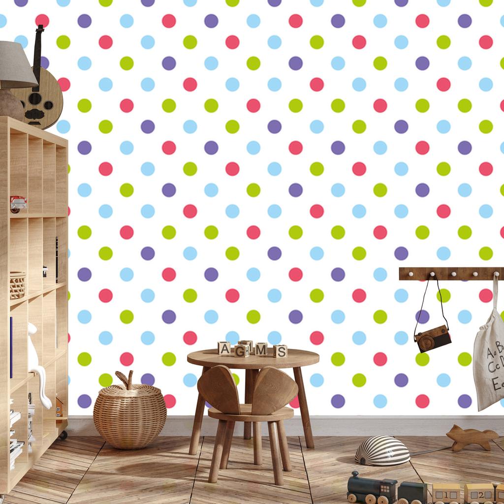 Colorful dots wallpaper for living room and bedroom 50x1000