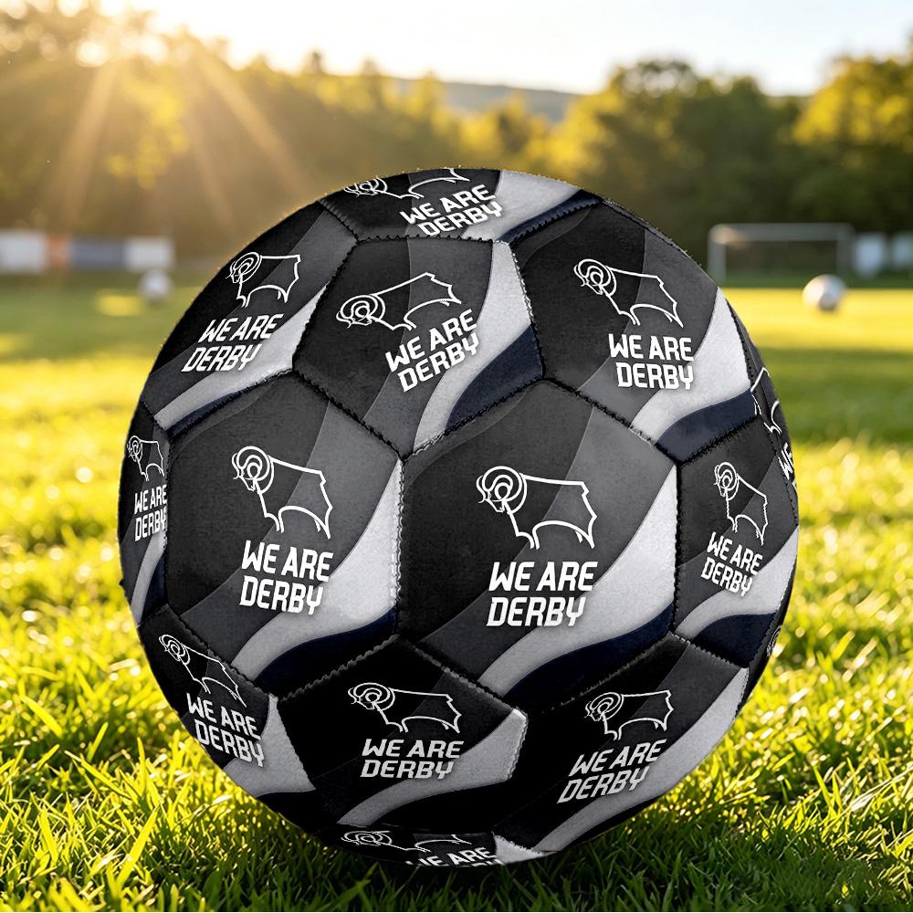 Футбольный мяч Derby County, печатный, размер 5, футбольный/баскетбольный, противоскользящий, для взрослых, матч, сувенир для футбольных фанатов