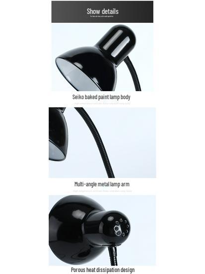 Eye-Safe LED Minimalist Metal Desk Lamp for Office, Dorm, and Study