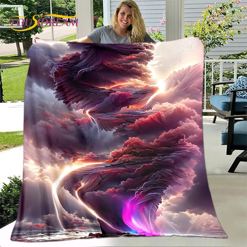 3D естественное, торнадо, облачное одеяло, фланелевое одеяло, теплое одеяло для дома, гостиной, спальни, кровати, дивана, пикника, ребенка