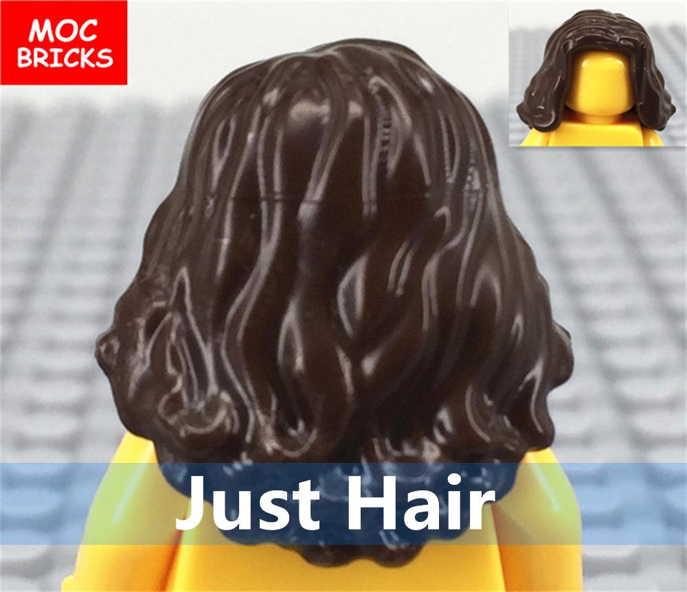 Нетоксичные 5 шт./лот Детали Moc Кирпичики Женские Волосы Собранные Частицы Строительные Блоки Аксессуары Детские Игрушки Пластиковые Куклы