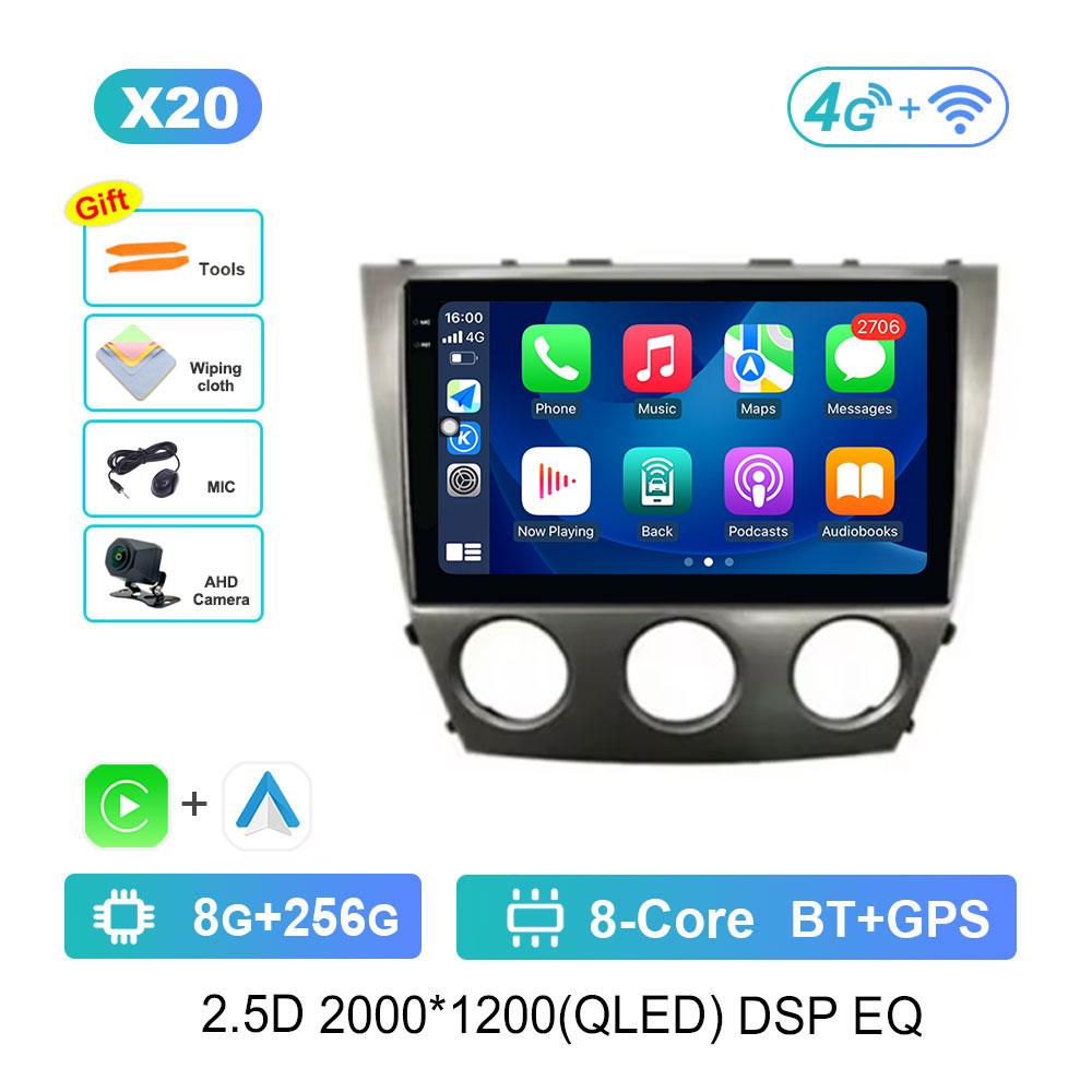 Android 14 WiFi для Toyota Camry 40 2006 - 2011 Навигация GPS Автомобильный видеомультимедийный проигрыватель 4G Bluetooth DSP Стерео Разделенный экран