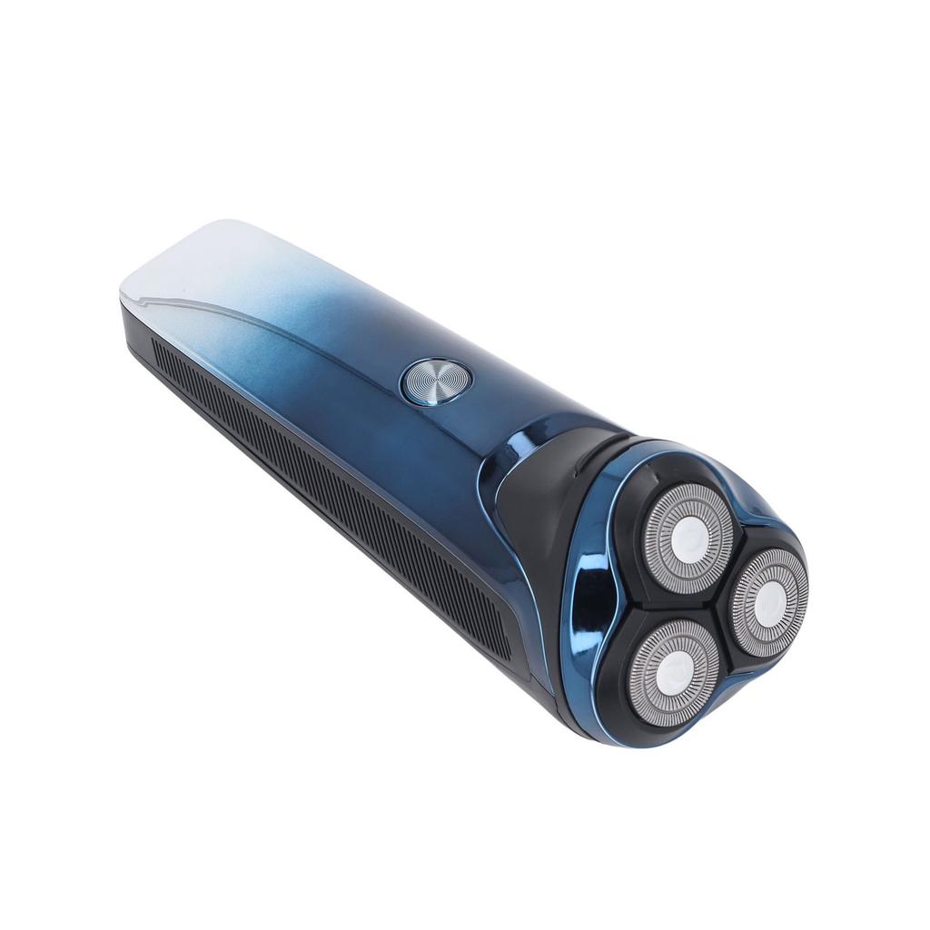 Электрический триммер для бороды для мужчин, 3 головки, 6200 об/мин, USB-перезаряжаемый, водонепроницаемый, с низким уровнем шума