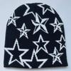 Hip Hop Pentagram Knit Hat Pullover Hats Casual Ski Hats Party Cold-proof Cap  Autumn Winter
