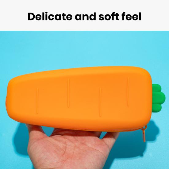 Пенал Очаровательный силиконовый пенал в форме фруктов и овощей, гладкая сумка для хранения ручек на молнии для школы