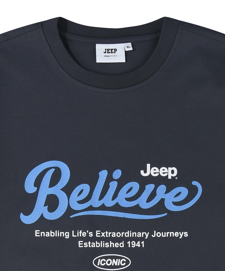 JEEP Футболка с коротким рукавом с треснутым логотипом Jeep Believe (Jr5Tsu162Dg)